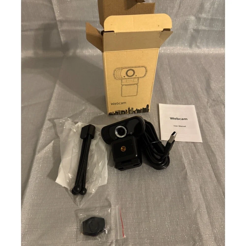 ToLuLu XPCAM HD 1080P USB Computer Webcam w/ Mic, Privacy Cover, & Tripod Stand